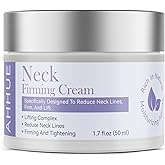 AHHUE Neck Firming Cream - Anti-Aging Tightening and Lifting for Sagging Skin with Hydrating Formula, Moisturizer Face Cream for women 1.7 oz-V1