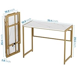 GreenForest Folding Desk for Small Spaces,35.4 in