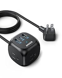 Anker 321 Power Strip with 20W USB C, 3 Outlets and