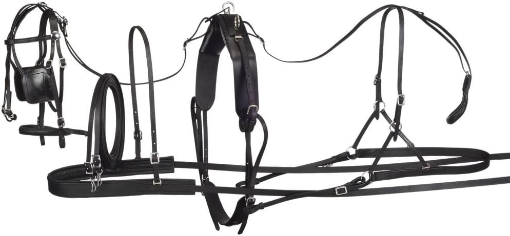 Tough 1 Tracker Leather Pony Harness : Horse Bridles And Reins : Sports & Outdoors