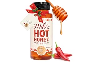 Mike's Hot Honey, America's #1 Brand of Hot Honey, Spicy Honey Infused with Chili Peppers, Certified Kosher, Gluten-Free, Paleo-Friendly, Sweet Heat, Perfect for Hot Sauce Lovers (10oz Bottle, 1 Pack)