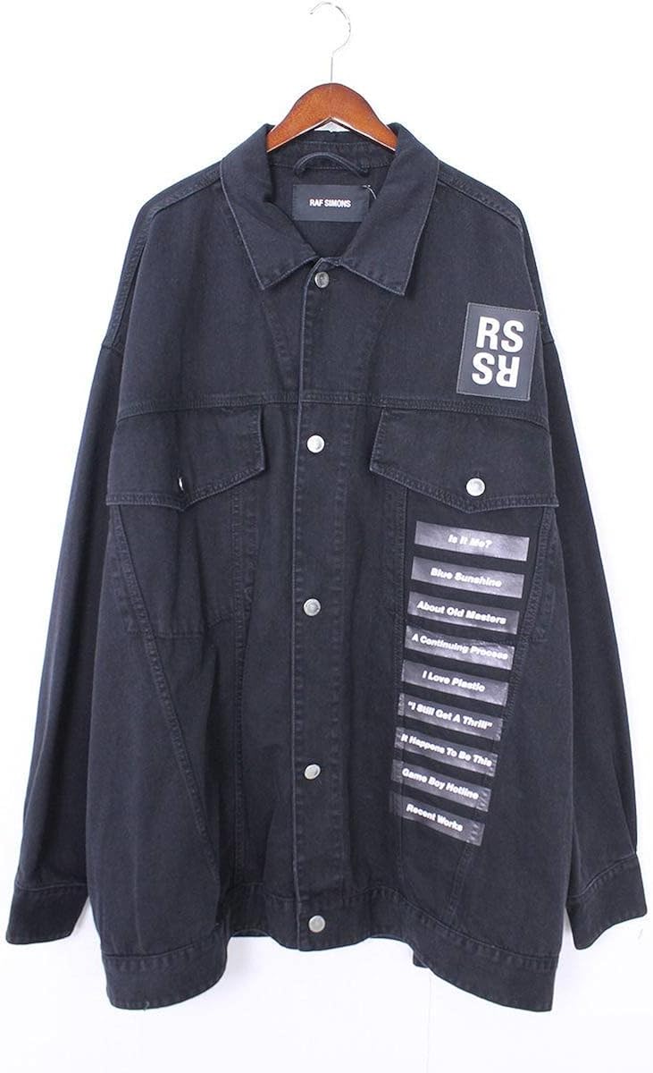 raf simons black denim jacket