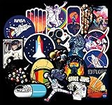 Vinyl Universe NASA Stickers Pack 100 Pcs Space Explorer Stickers Astronaut Decals for Laptop Ipad Car Luggage Water Bottle Helmet
