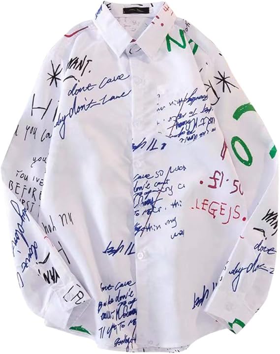 Amazon 柄シャツ メンズ 長袖 古着 春夏秋 レトロシャツ ヒップシャツ 花柄 クラブ 開襟シャツ 通気 おしゃれ ゆったり シャツ 通販