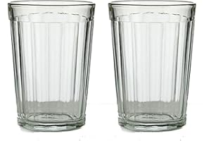 Russian Classic 20-Facet Granyonyi Hot Tea Glass 8.5 Oz. fits Metal Holder Podstakannik, Vintage USSR Soviet Era Drinkware, S