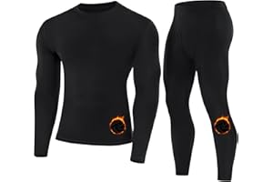 Runhit Mens Thermal Underwear Set Fleece Lined Long Johns Base Layer Top Bottom Cold Weather Gear for Hunting Running Skiing