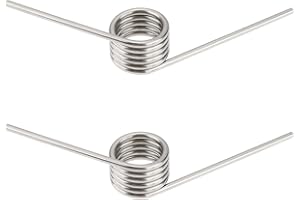 Be In Your Mind 2PCS Stainless Steel Double Leg Torsion Springs 5.5 Coils Left Spring 1.8mm Wire Diameter 130 Degree Spring f