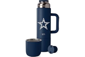 Simple Modern Officially Licensed NFL Dallas Cowboys 36oz Insulated Hot Beverage Bottle with 2 Mugs | Coffee Thermos | Twist and Pour Top | Travel Friendly | Roam Collection | Dallas Cowboys