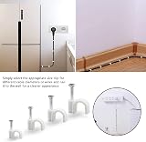 OAIGE.W 400Pcs Cable Clips White 4/6/8/10mm for Ethernet TV Phone view 5