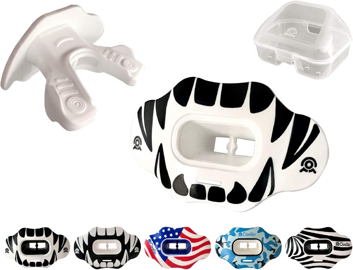 Coollo Sports Lip Guard Mouthguard MAXX/ MIGHT Football and High Impact Sports Lip Protector for Adults & Youth (Helmet Strap Included) : Sports & Outdoors