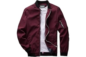 sandbank Men's Slim Fit Lightweight Softshell Flight Bomber Jacket Coat