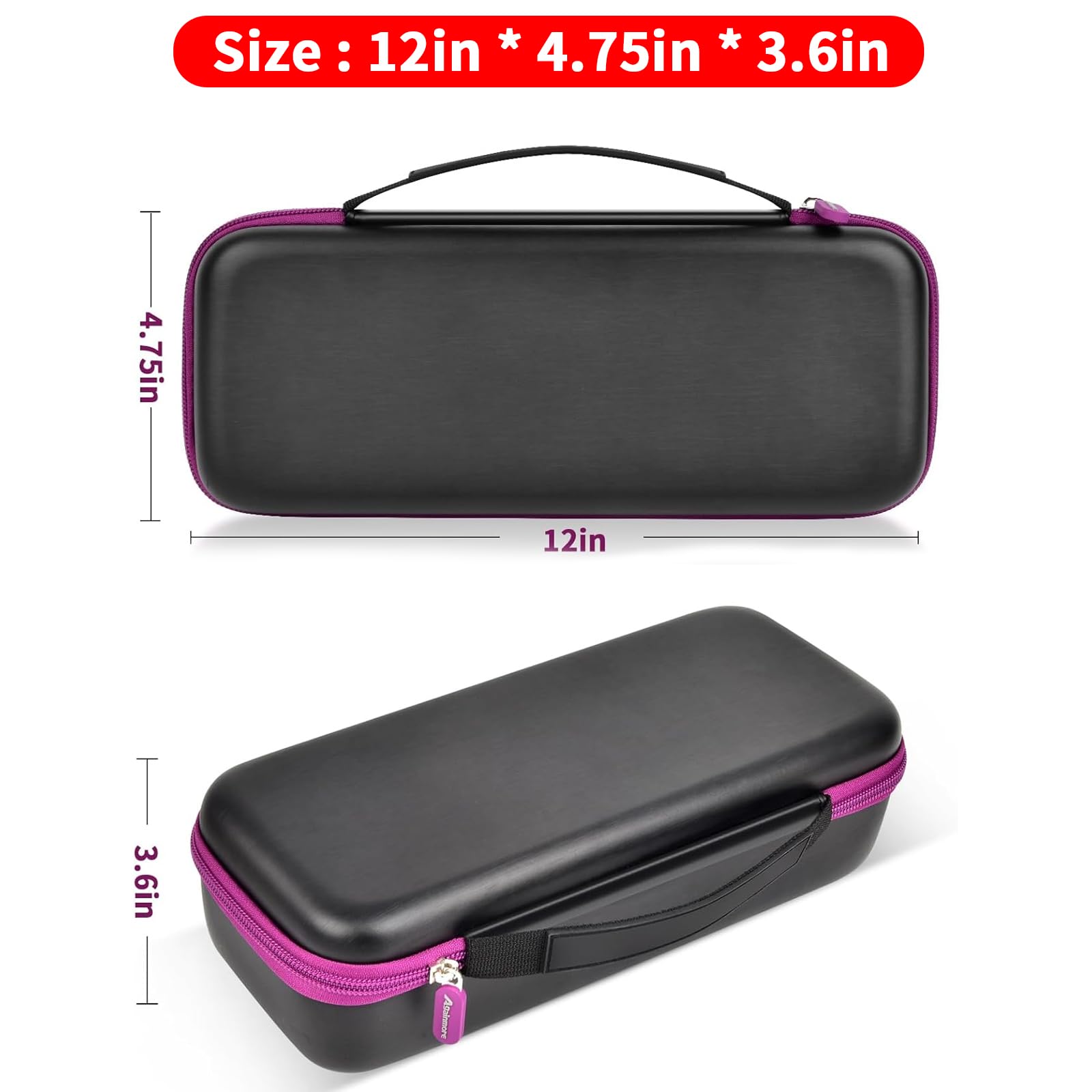 Steamer Case Compatible with Jack & Rose/for FEPPO/for Nesugar/for Kssvzz Portable Steamers, Handheld Iron Carrying Storage Bag Organizer with Mesh Pocket for Accessories-Box Only