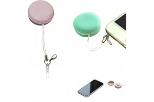 BTOLIN 【2 Pack】 Phone Screen Cleaner Dust Plug, Portable Keychain Screen Cleaner for Glasses, Phone, Tablet, Lens - Reusable, Washable, Cute Design with Wrist Strap (Pink/Green) (Pink+Green)