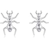 JERWLI Ant/Beetle Earrings 925 Sterling Silver Bug Earrings Bug Jewelry Gifts for Women