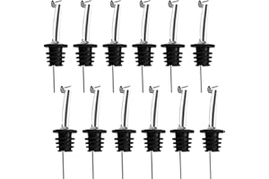 12Pcs Liquor Bottle Pourers, BetterJonny Stainless Steel Wine Bottle Speed Pourer Olive Oil Bottle Tapered Spout Bottle Poure