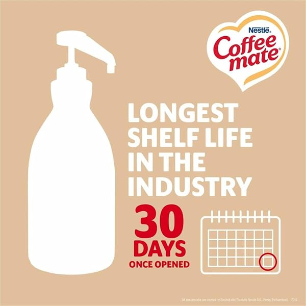 COFFEE MATE SWEETENED ORIGINAL LIQUID CREAMER PUMP BOTTLE – GLUTEN-FREE – SWEETENED ORIGINAL FLAVOR – 50.72 FL OZ (1.50 L) – 2/CARTON – 300 SERVING