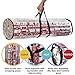 ProPik Christmas Gift Wrapping Paper Storage Organizer Bag, Store Up to 24 Rolls 40 Inch, Heavy Duty PVC Clear Bag with Handles and Zippered Top Wrap and Ribbons (Black)
