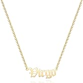 Aimber 18K Gold Plated Astrology Necklace for Women Jewelry,12 Zodiac Pendant Horoscope Constellations Necklace