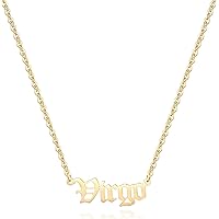 Aimber 18K Gold Plated Astrology Necklace for Women Jewelry,12 Zodiac Pendant Horoscope Constellations Necklace