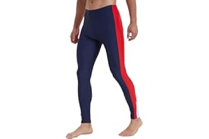 Ubestyle UPF 50+ Men's Active Surfing Water Leggings Swim Pants Swim Tights Beach Pants Sun Protective