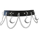 BXYHQ Gothic Moon Waist Chain Belt - Goth Rave Witch Accessories,Halloween Christmas for Women