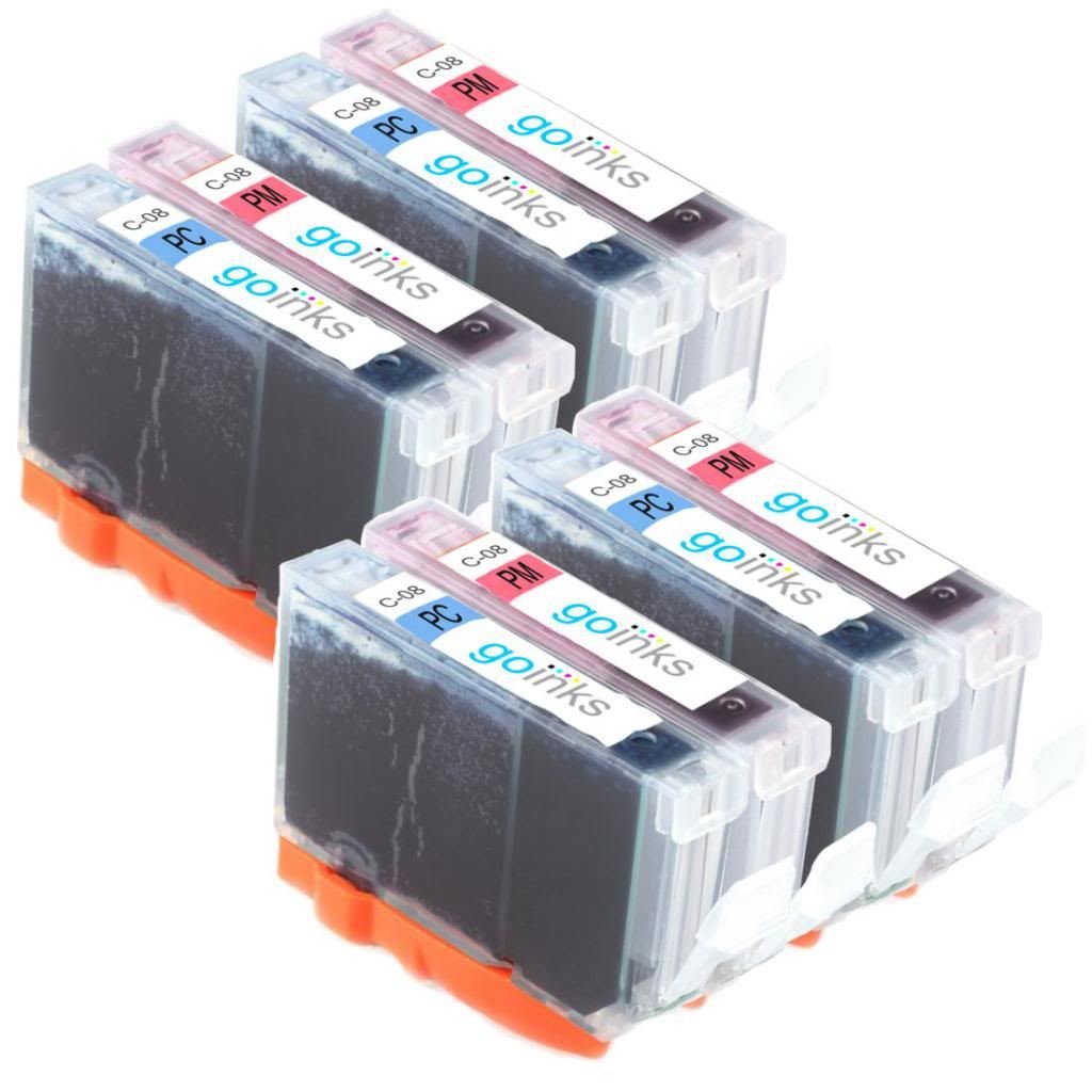 Go Inks 4 Photo Set of 2 Ink Cartridges to replace Canon CLI-8PC and CLI-8PM Compatible/non-OEM for PIXMA Printers (8 Pack), Photo Cyan, Photo Magenta