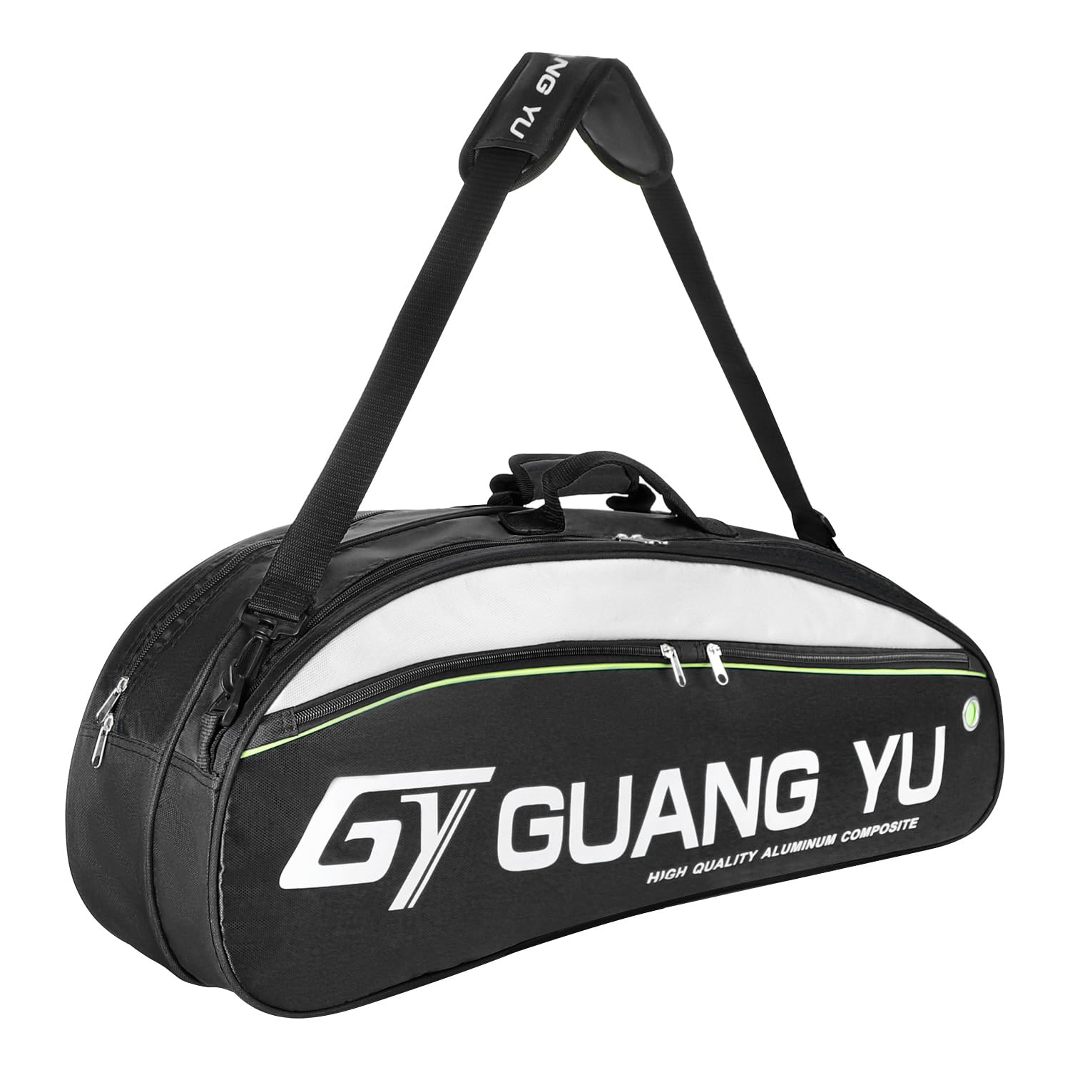 6 Racquet Badminton Racket Bag Single Shoulder Squash Racket Bag with Shoes Storage Waterproof Dustproof Gym Bag Large Capacity Sports Euipments Handbag for Badminton Racquets and Tennis