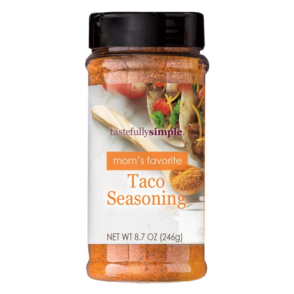 Tastefully Simple Mom's Favorite Taco Seasoning - Perfect in Taco Meat, Potatoes, Vegetables and Pasta Salad - 8.7 oz