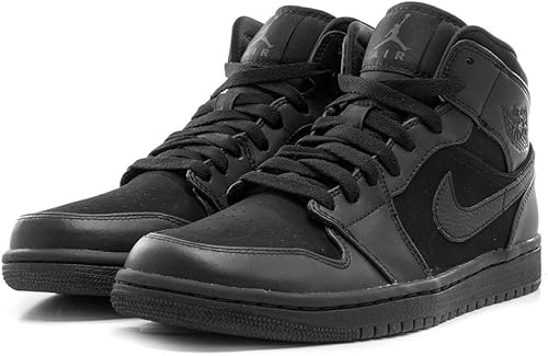 jordan 1 mid black black