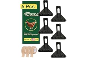 DHOEM ​​6Pcs Black Chicken Leg Splints,Bumble Foot Treatment, for All Growth Stages Adjustable Splint for Broken Feet, osteoarthritis, Curled Toes, Splay Leg Ideal Chicken Gifts for Hen Health Care​