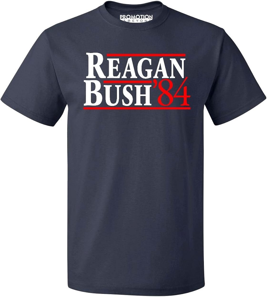 Promotion & Beyond Reagan Bush 84 Republican Presidential GOP Men's T-Shirt