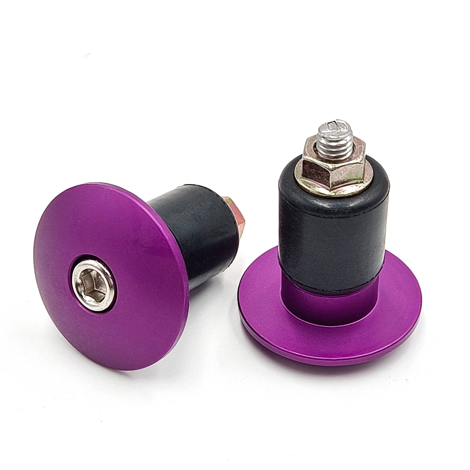 ONIPAX 2pcs Handle Bar End Plugs Grips Cap for 22mm (Black/Red/Orange/Blue/Green/Purple/Pink/Brown)