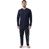 IZOD mens Long Sleeve Jersey Top and Fleece Pants Sleep Pajama Set