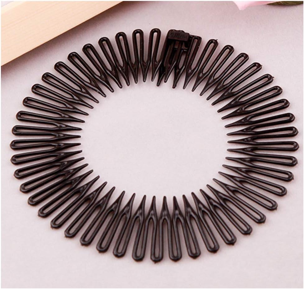 Pinksee 3pcs Stretch Flexible Hair Combs Headband Tooth Headband For Women