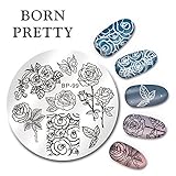 Born Pretty 5.5cm Round Nail Art Stamp Template Butterfly Flower Design Image Plate BP-99