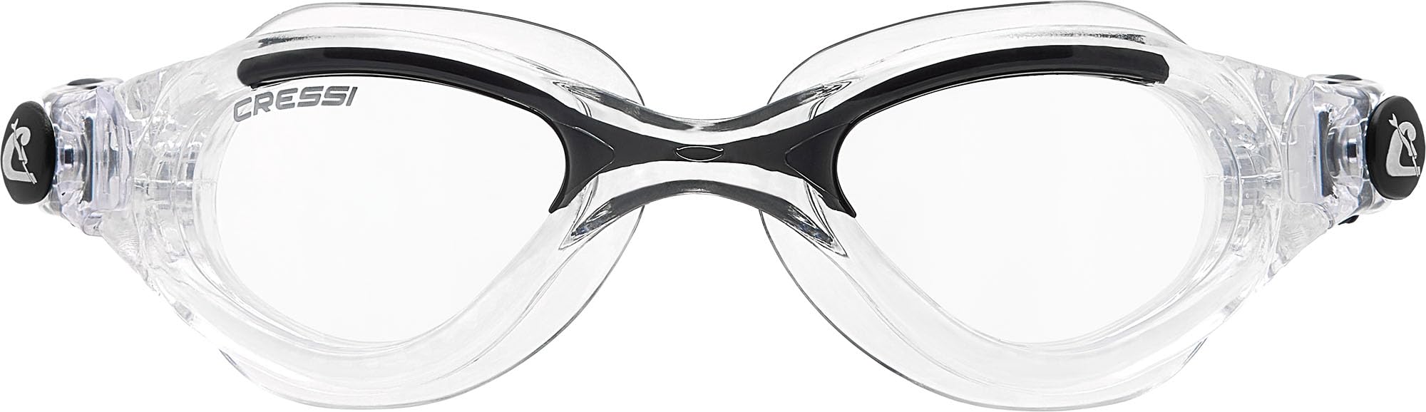 Cressi Man Flash Goggles - Separate Eyepiece Swimming Goggles with Fogproof, Scratchproof, Anti-UV Lenses, Clear/Frame Clear Black - Clear Lens, One Size — image 1