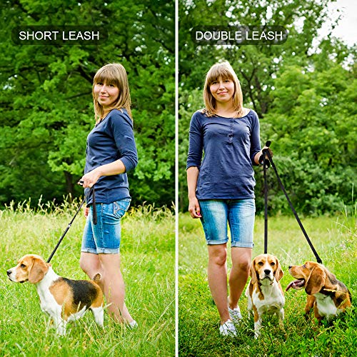 oneisall Hands Free Dog Leash,Multifunctional Dog Training Leads,8ft Nylon Double Leash for Puppy,Small & Large Dogs - Image 7
