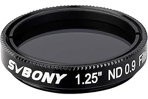 SVBONY SV139 Telescope Filter Moon Filter 1.25 inch 12.5 Percent Transmission Telescope Filter ND8 Neutral Density Filter for