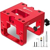 Door Latch and Strike Plate Mortise Tool for Router, Door Latch Jig | 1" x 2-1/4" Latch Template, 2-3/4" x 1-1/8" and 2-1/4" x 1-3/4" Strike Plate Template, For 1-3/8" &amp; 1-3/4" Wooden Door