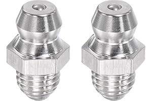 uxcell 2Pcs Stainless Steel Straight Grease Fitting 1/4-28 Inch Thread Hydraulic Grease Fitting Accessories