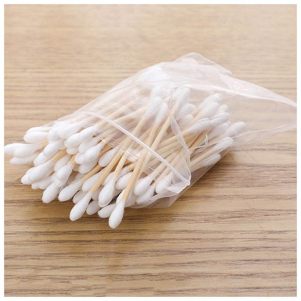 ForgetMe 600 pcs Organic Wooden Stick Cotton Swab/Eco Friendly Biodegradable Cotton Bud (600pcs)