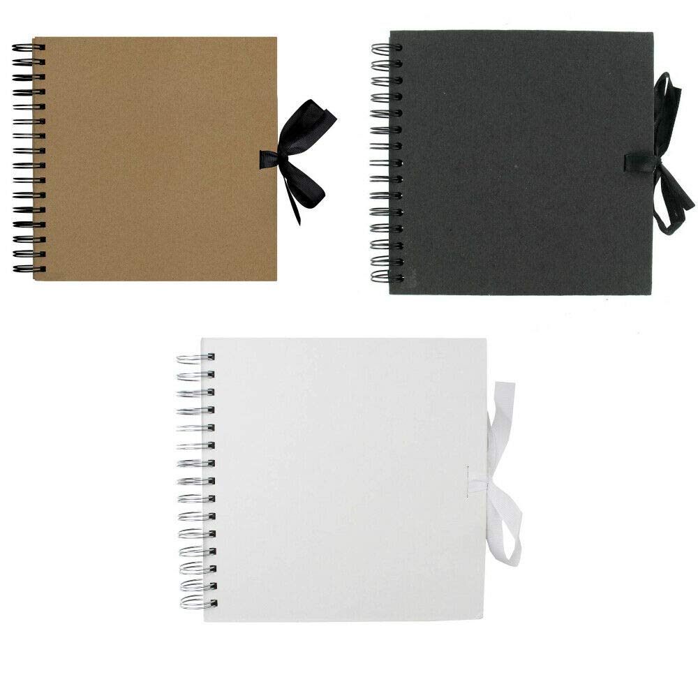 Scrapbook Kraft Paper Book, Photo Album Craft DIY Art & Craft 40 Page 8 inch by 8 inch 200gsm (Brown)