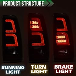 GRAND ORANGE LED Tube Tail Lights Compatible with