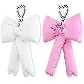 WXCATIM Bow Keychain 2Pcs Purse Charms For Handbags Cute Keychains For Tote Bag Backpack y2k Coquette Accessories