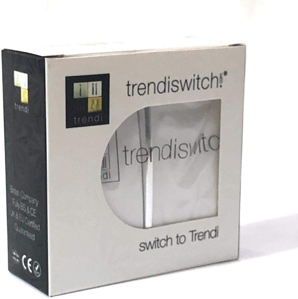Trendi 1 Gang 2 Way 10 Amp Rocker Chrome Light Switch in Glossy White (3 Pack) - Image 5