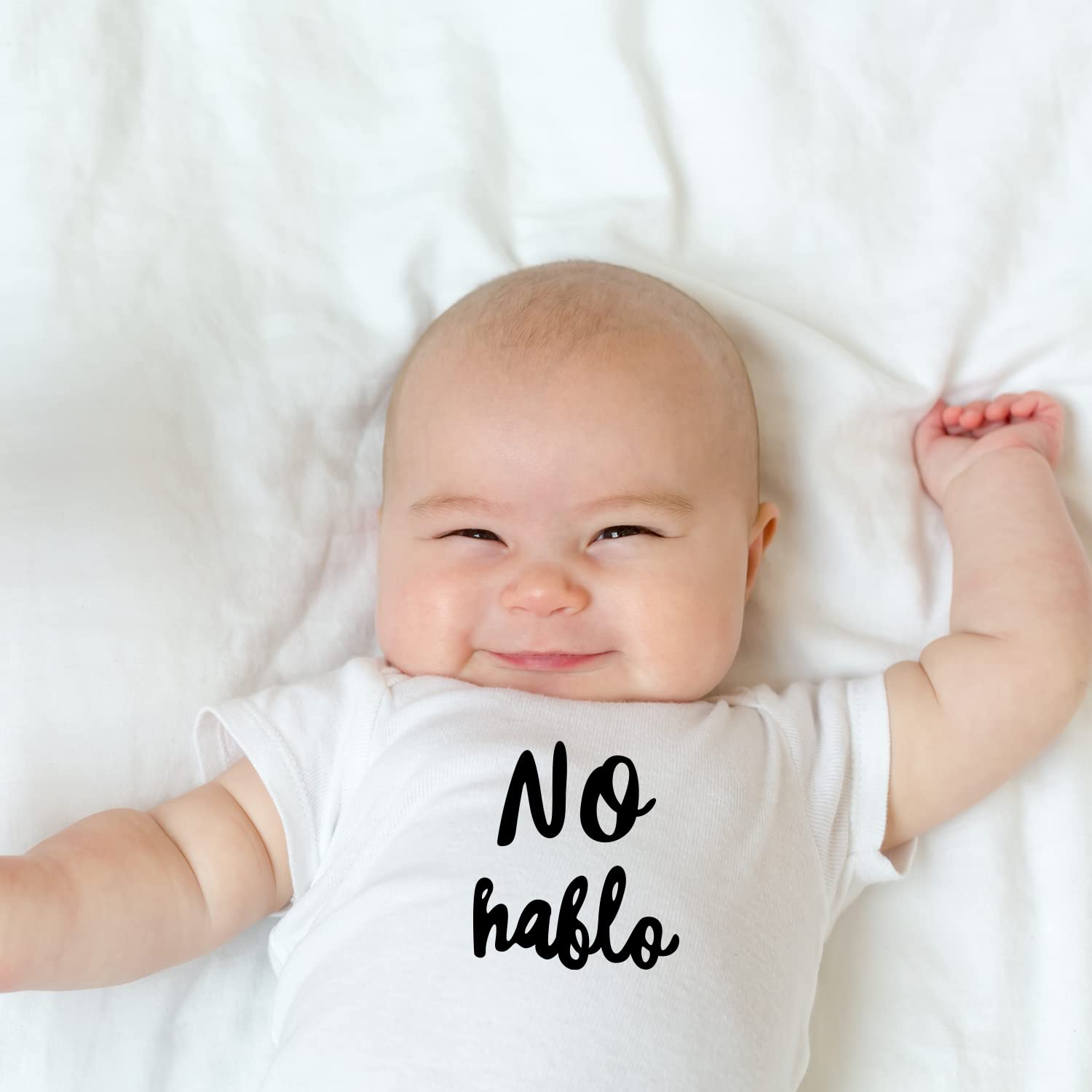 Printique Organic GOTS certified baby onesie unisex bodysuit 0-18 months - Funny Spanish Quotes