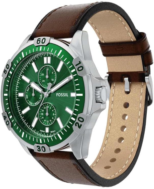 Garrett Orologio Uomo, Movimento Multifunzione al Quarzo con cinturino in acciaio inossidabile o pelle