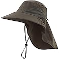 Home Prefer Outdoor UPF50+ Sun Hat Wide Brim Mesh Fishing Hat with Neck Flap