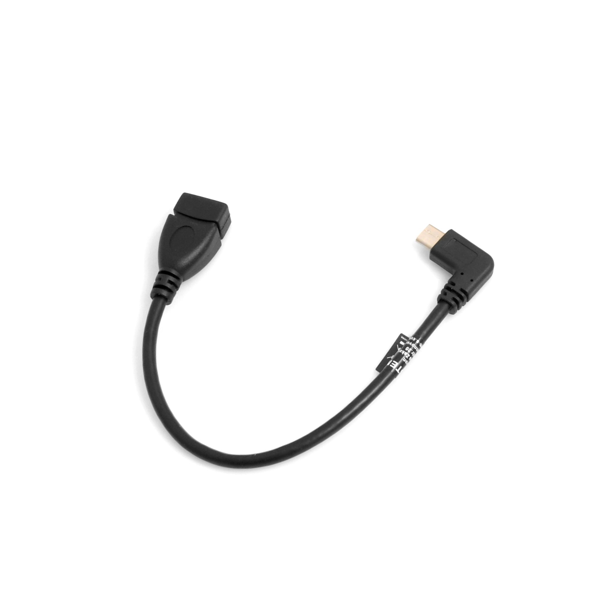 System-S OTG On The Go Host USB A 3.0 (Female) to USB 3.1 Type C (Male) 90 Degree Angled Connector Adapter Data Cable Extension 22 cm