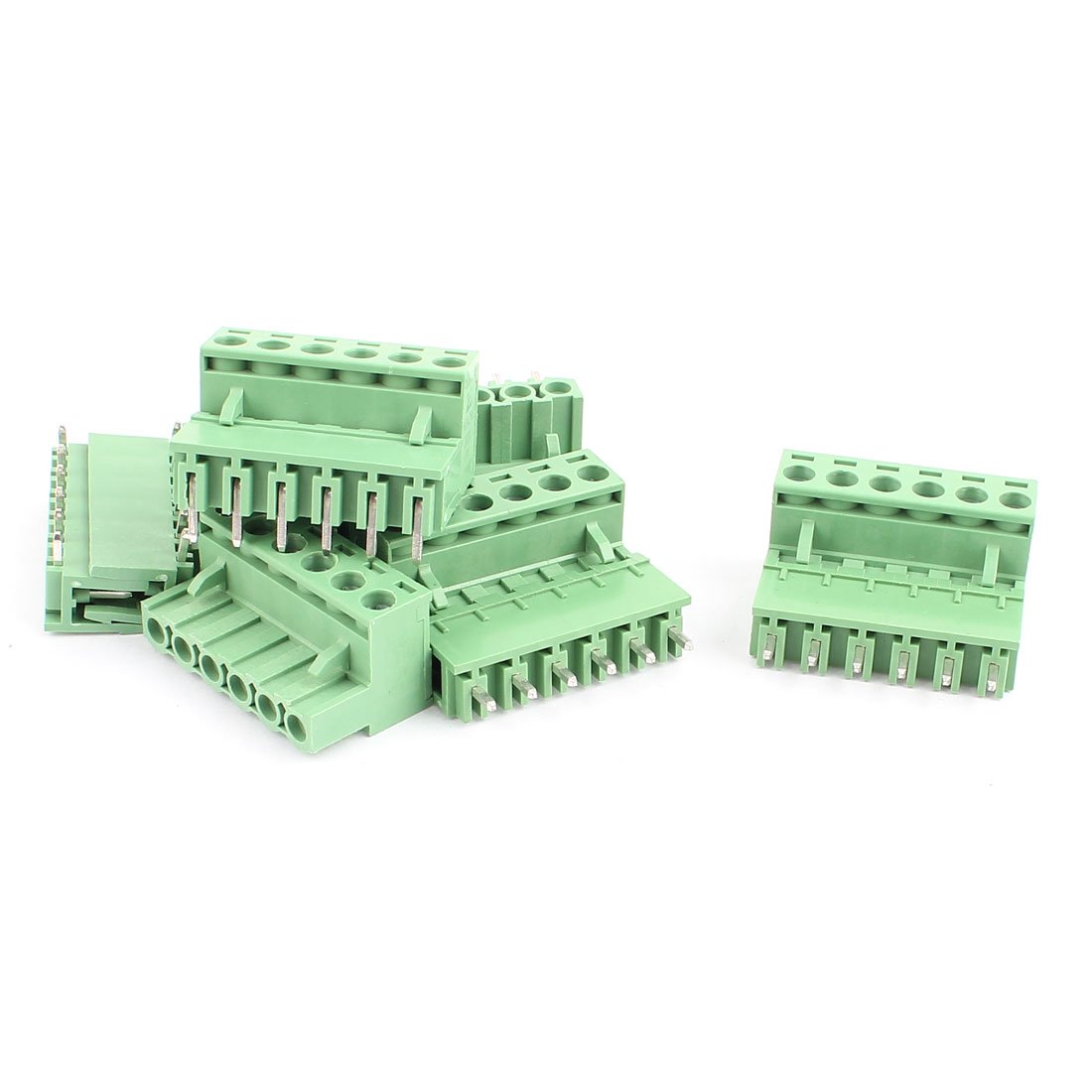 Sourcingmap 6 Pairs 5.08mm Pitch 6 Pin M/F PCB Pluggable Terminal Block Connector